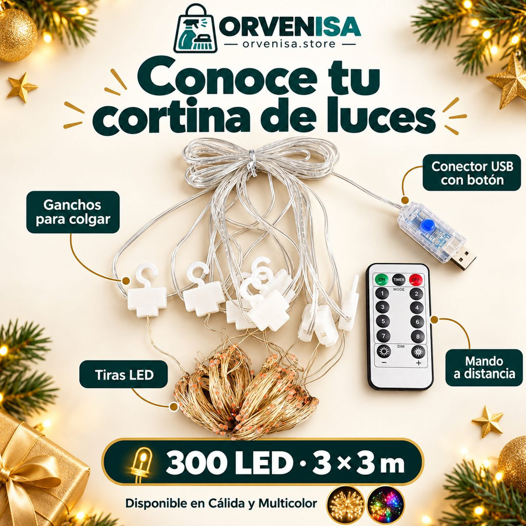 Partes de la cortina LED