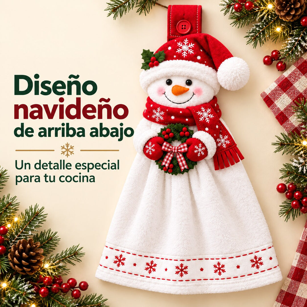 Diseño navideño de arriba abajo