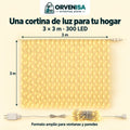 Medidas de la cortina LED: 3 × 3 m, 300 LED