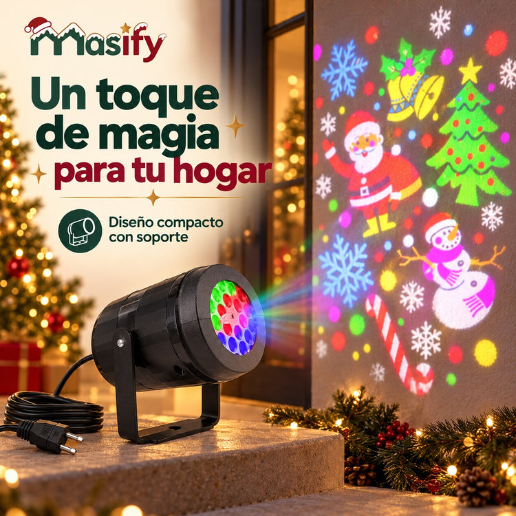Proyector compacto con soporte y cable