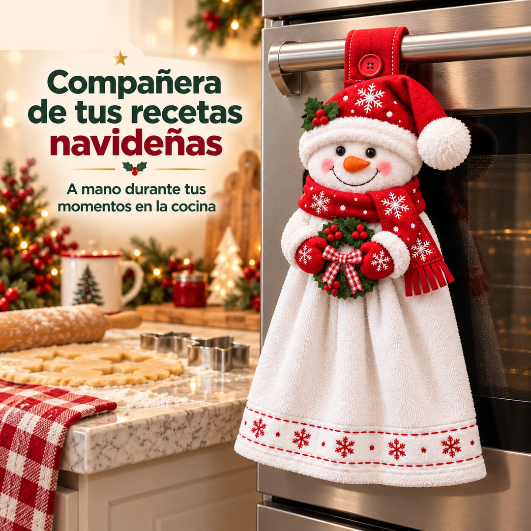 La toalla a mano mientras cocinas